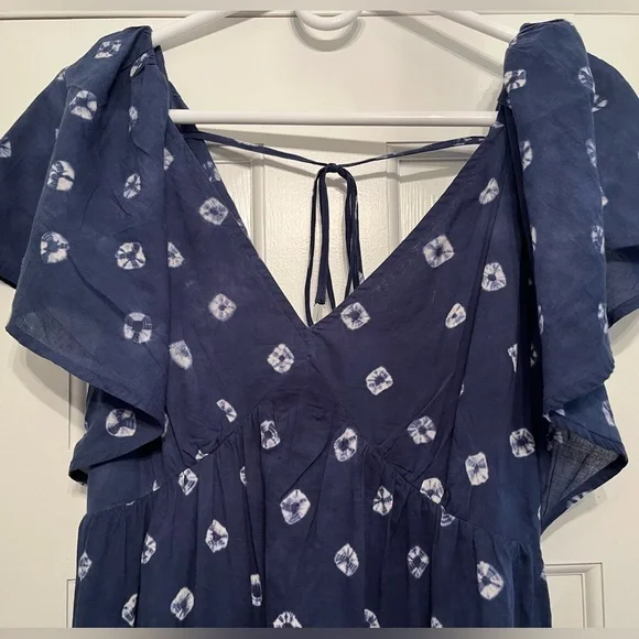 Madewell Navy Floral Midi Dress - Picture 4 of 8